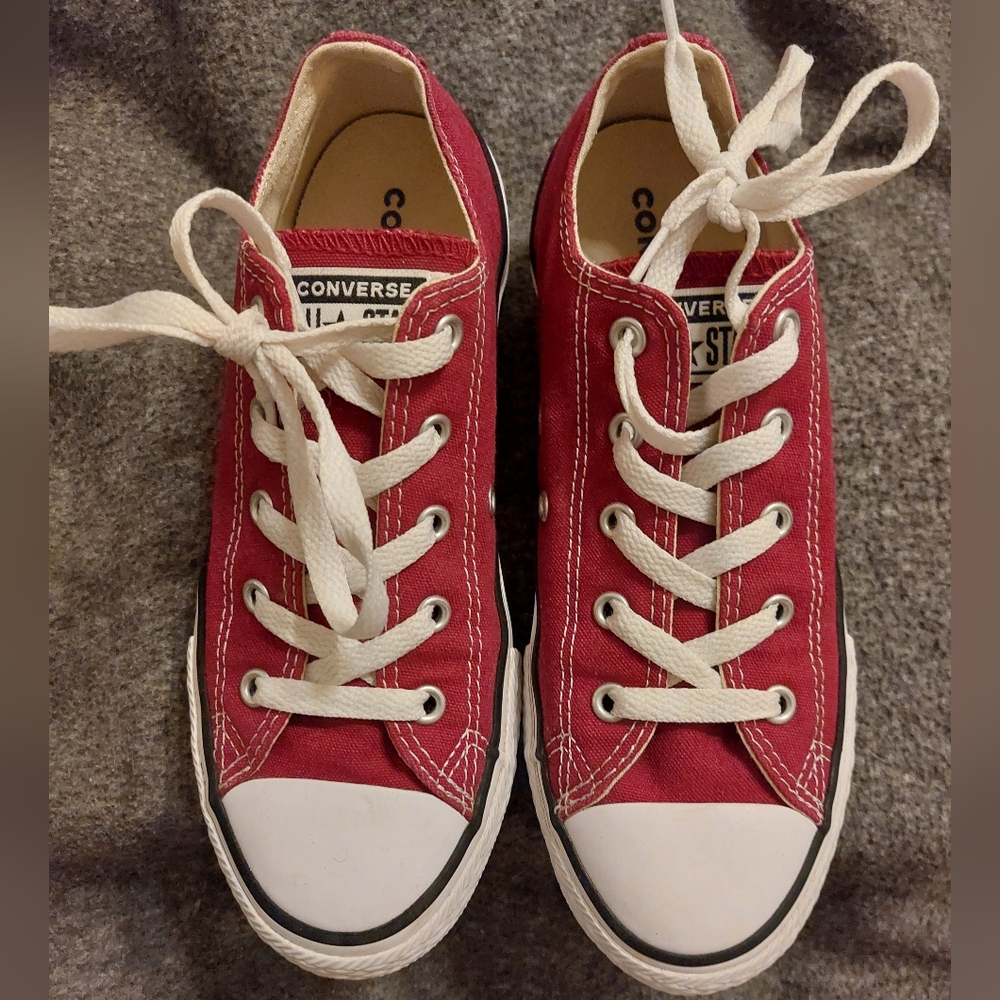 Converse Kids Red and White Sneakers
